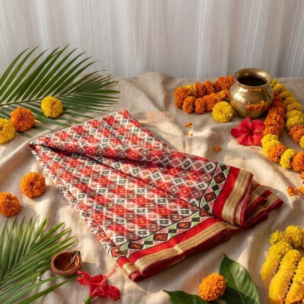 Dhaka Saree with Blouse Piece